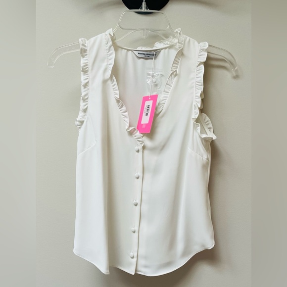 Amanda Uprichard Tops - Amanda Uprichard Sleeveless Ruffle Top
